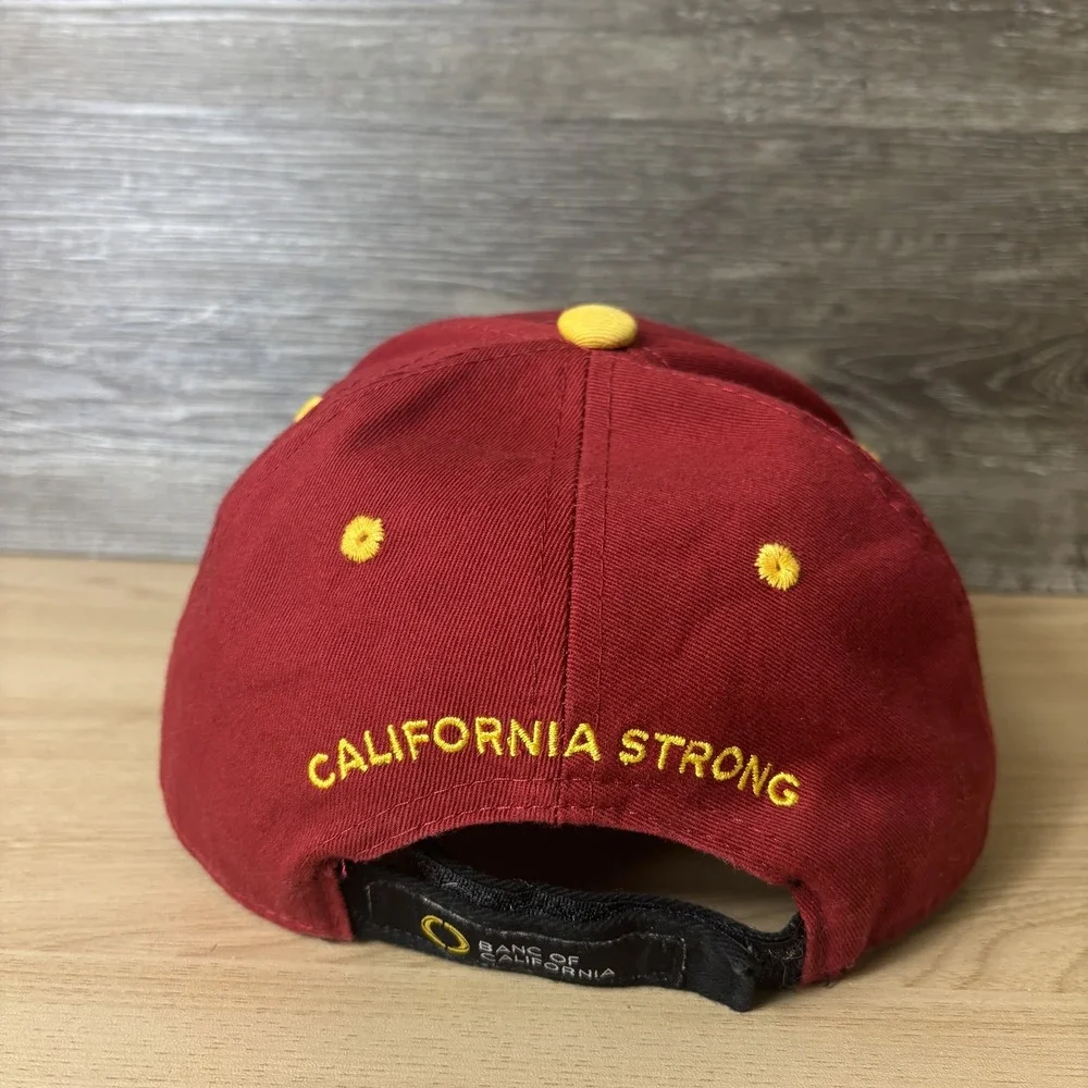 USC Trojans Hat Cap Strap Back Red Black NCAA Football California Strong Mens